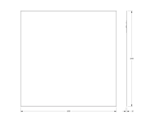 Зеркало настенное с фацетом Standard EVOFORM 100x100 см, BY 0236