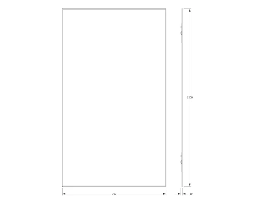 Зеркало настенное с фацетом Standard EVOFORM 70x120 см, BY 0241