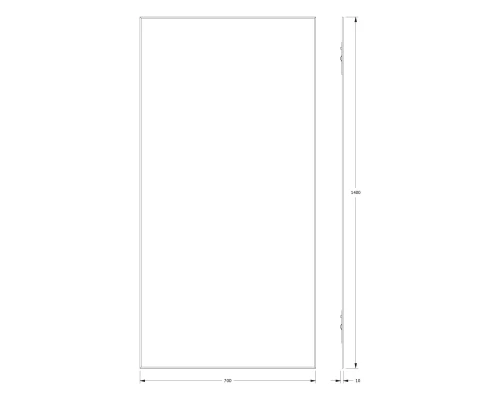 Зеркало настенное с фацетом Standard EVOFORM 70x140 см, BY 0249