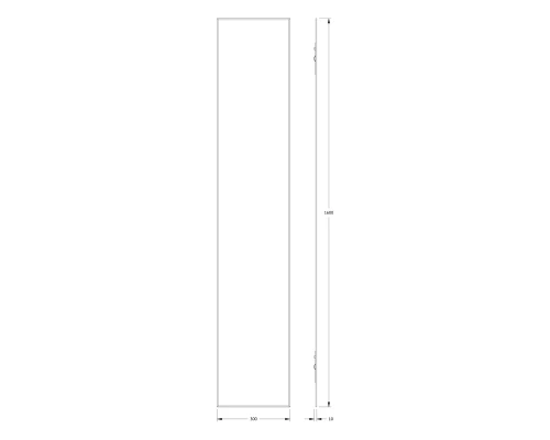 Зеркало настенное с фацетом Standard EVOFORM 30x160 см, BY 0253