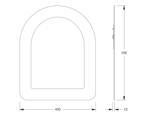 Зеркало настенное c матированными частями Fashion EVOFORM 40х50 см, BY 0401