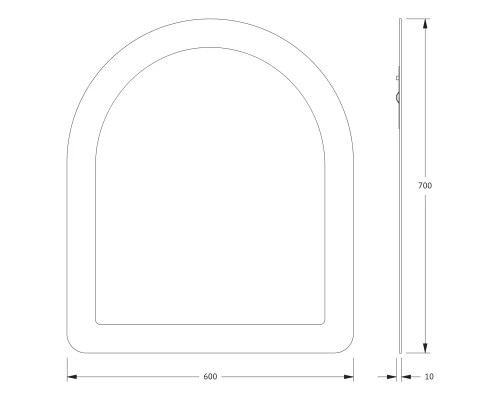 Зеркало настенное c матированными частями Fashion EVOFORM 60х70 см, BY 0403