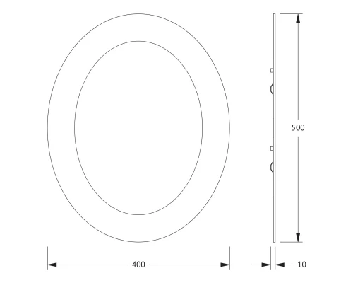 Зеркало настенное c матированными частями Fashion EVOFORM 40х50 см, BY 0404