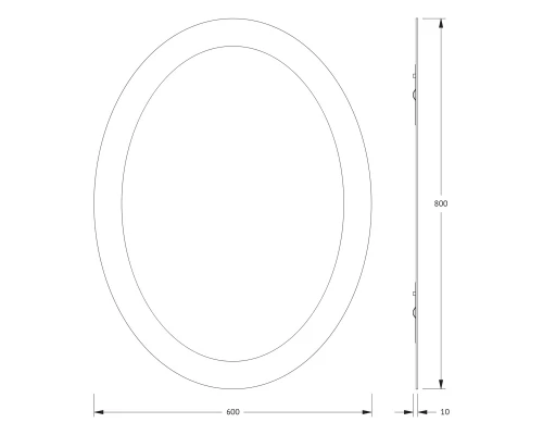 Зеркало настенное c матированными частями Fashion EVOFORM 60х80 см, BY 0406