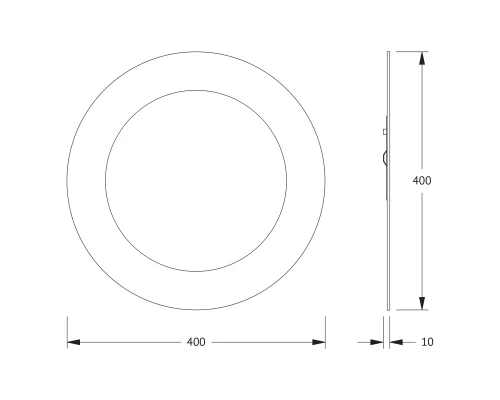 Зеркало настенное c матированными частями Fashion EVOFORM D40 см, BY 0407