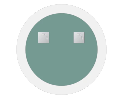 Зеркало настенное c матированными частями Fashion EVOFORM D60 см, BY 0409