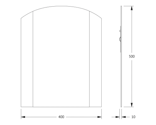 Зеркало настенное c матированными частями Fashion EVOFORM 40х50 см, BY 0410