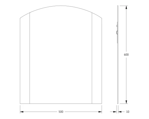 Зеркало настенное c матированными частями Fashion EVOFORM 50х60 см, BY 0411