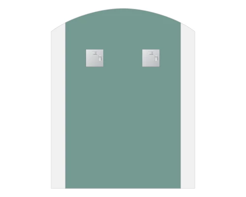 Зеркало настенное c матированными частями Fashion EVOFORM 60х75 см, BY 0412