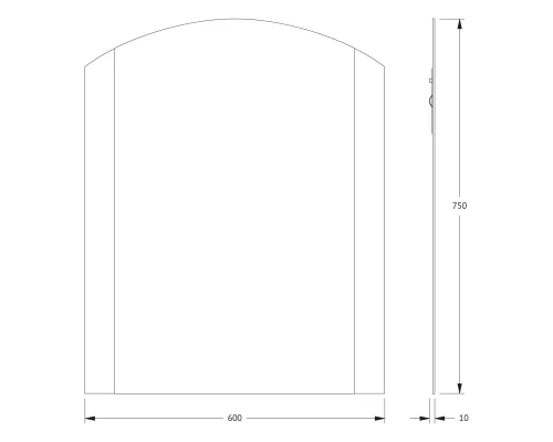 Зеркало настенное c матированными частями Fashion EVOFORM 60х75 см, BY 0412