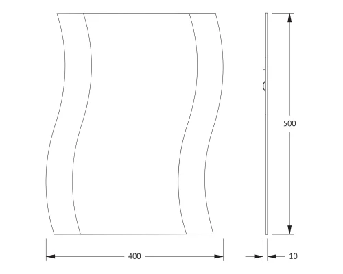 Зеркало настенное c матированными частями Fashion EVOFORM 40х50 см, BY 0413
