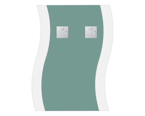 Зеркало настенное c матированными частями Fashion EVOFORM 50х65 см, BY 0414