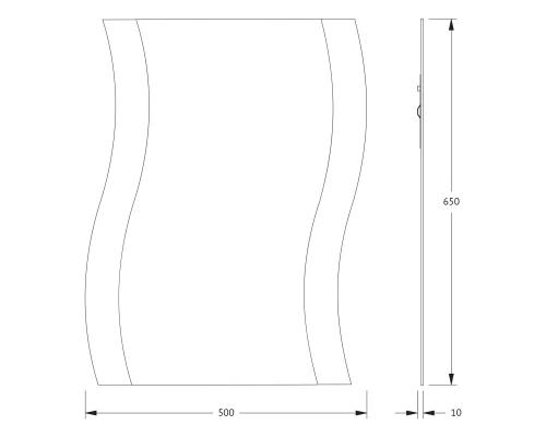 Зеркало настенное c матированными частями Fashion EVOFORM 50х65 см, BY 0414