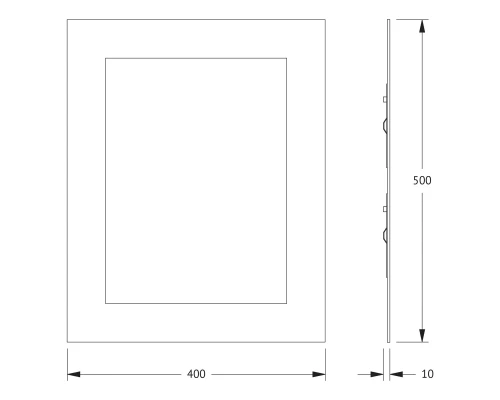 Зеркало настенное c матированными частями Fashion EVOFORM 40х50 см, BY 0416