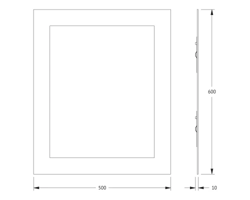 Зеркало настенное c матированными частями Fashion EVOFORM 50х60 см, BY 0417