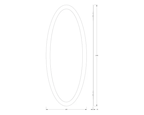 Зеркало настенное c матированными частями Fashion EVOFORM 60х150 см, BY 0419