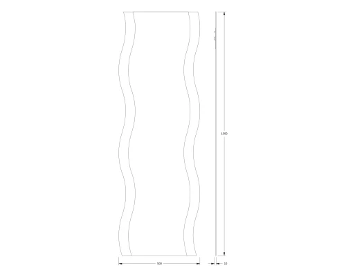 Зеркало настенное c матированными частями Fashion EVOFORM 50х150 см, BY 0420