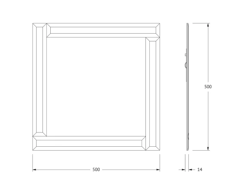 Зеркало настенное c зеркальным обрамлением Style EVOFORM 50х50 см, BY 0801