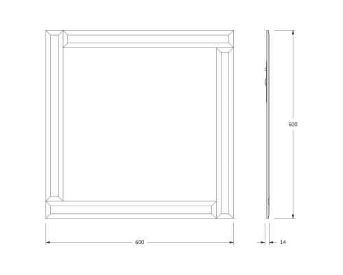 Зеркало настенное c зеркальным обрамлением Style EVOFORM 60х60 см, BY 0805