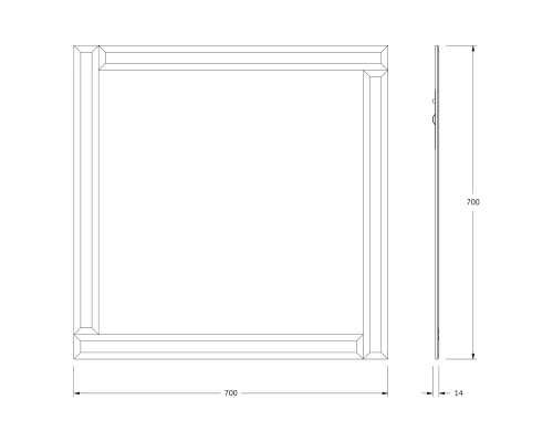 Зеркало настенное c зеркальным обрамлением Style EVOFORM 70х70 см, BY 0809