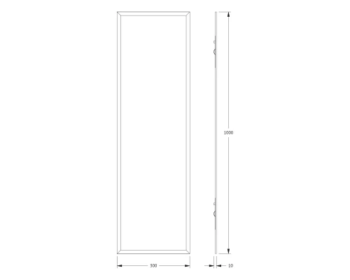 Зеркало настенное с фацетом Comfort EVOFORM 30х100 см, BY 0929