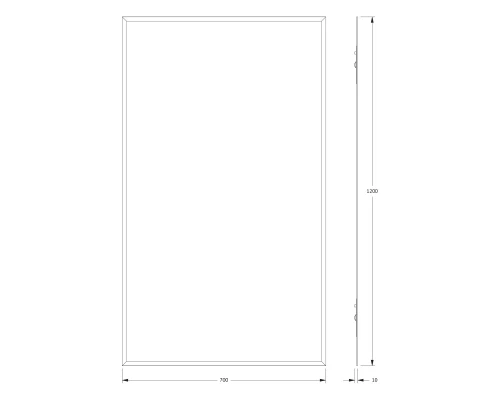 Зеркало настенное с фацетом Comfort EVOFORM 70х120 см, BY 0941