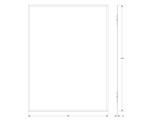 Зеркало настенное с фацетом Comfort EVOFORM 90х120 см, BY 0943