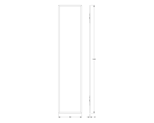 Зеркало настенное с фацетом Comfort EVOFORM 30х140 см, BY 0945