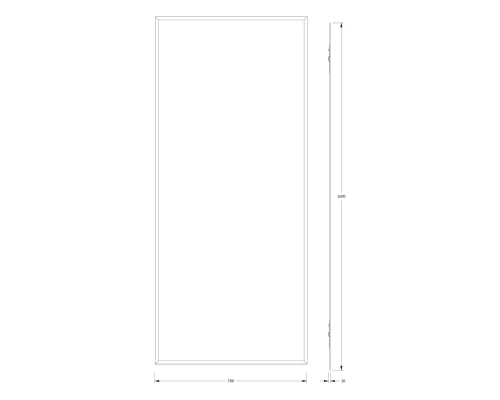 Зеркало настенное с фацетом Comfort EVOFORM 70х160 см, BY 0957