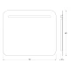 Зеркало настенное со встроенным LED-светильником Ledline EVOFORM 70х60 см, BY 2144
