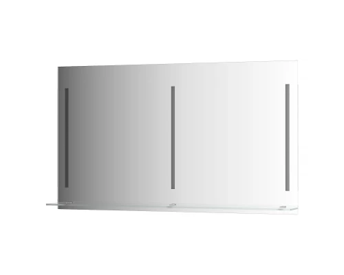 Зеркало настенное c полочкой и 3-мя встроенными LED-светильниками Ledline-S EVOFORM 130x75 см, BY 2169