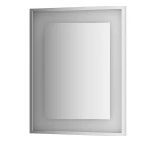 Зеркало настенное в багетной раме хром со встроенным LED-светильником Ledside EVOFORM 60x75 см, BY 2201