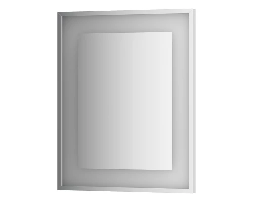 Зеркало настенное в багетной раме хром со встроенным LED-светильником Ledside EVOFORM 60x75 см, BY 2201