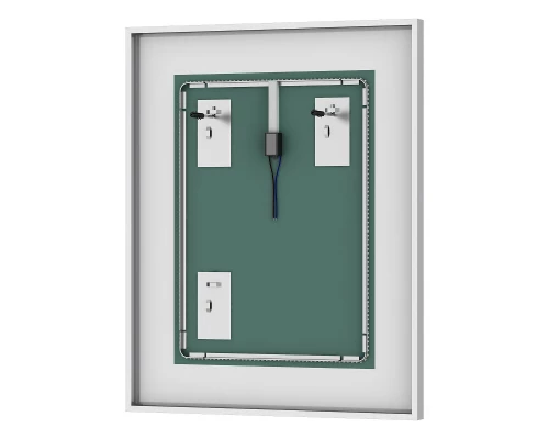 Зеркало настенное в багетной раме хром со встроенным LED-светильником Ledside EVOFORM 60x75 см, BY 2201