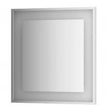 Зеркало настенное в багетной раме хром со встроенным LED-светильником Ledside EVOFORM 70x75 см, BY 2202