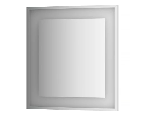 Зеркало настенное в багетной раме хром со встроенным LED-светильником Ledside EVOFORM 70x75 см, BY 2202