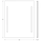 Зеркало настенное с 2-мя встроенными LED-светильниками, ИК-выключатель, Ledline EVOFORM 60x75 см, BY 2315