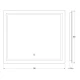 Зеркало настенное со встроенным LED-светильником, сенсорный выключатель, Ledline EVOFORM 70х60 см, BY 2434