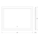 Зеркало настенное со встроенным LED-светильником, сенсорный выключатель, Ledline EVOFORM 80х60 см, BY 2435