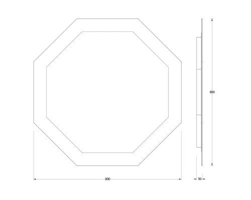 Зеркало настенное с LED-подсветкой Ledshine EVOFORM 80х80 см, BY 2505