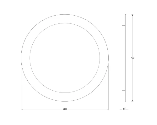 Зеркало настенное с LED-подсветкой Ledshine EVOFORM 70х70 см, BY 2524