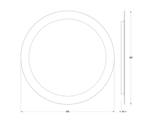 Зеркало настенное с LED-подсветкой Ledshine EVOFORM 80х80 см, BY 2525