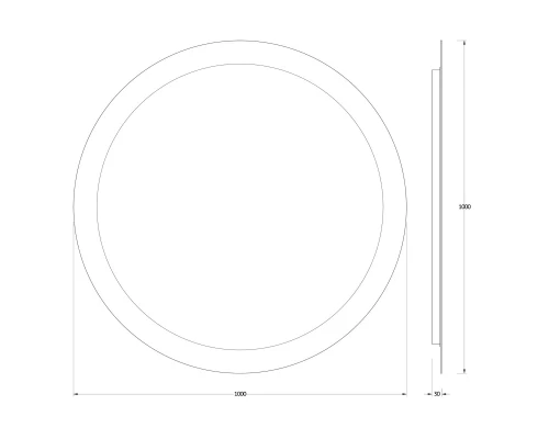 Зеркало настенное с LED-подсветкой Ledshine EVOFORM 100х100 см, BY 2527