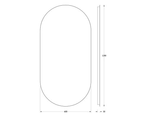 Зеркало настенное с LED-подсветкой Ledshine EVOFORM 60х120 см, BY 2598