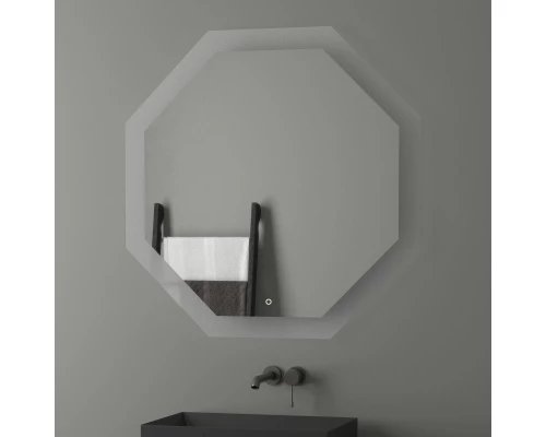 Зеркало настенное с LED-подсветкой, сенсорный выключатель, Ledshine EVOFORM 100х100 см, BY 2607