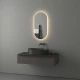 Зеркало настенное с LED-подсветкой, сенсорный выключатель, Ledshine EVOFORM 40х80 см, BY 2696