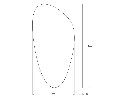 Зеркало настенное с LED-подсветкой Ledshine EVOFORM 50х100 см, BY 2582