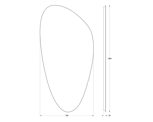 Зеркало настенное с LED-подсветкой Ledshine EVOFORM 70х140 см, BY 2584