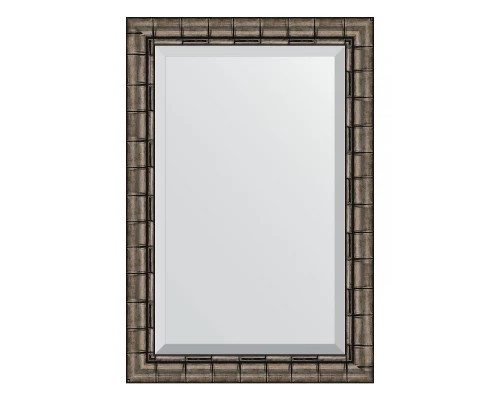 Зеркало настенное с фацетом EVOFORM в багетной раме серебряный бамбук, 63х93 см, BY 1176