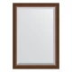 Зеркало настенное с фацетом EVOFORM в багетной раме орех, 72х102 см, BY 1197